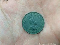 Obverse side of the 1904 Canadian large cent coin showing King Edward VII profile and inscriptions.