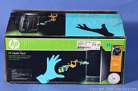 Box front with HP Media Vault branding and graphics showing network storage use case.