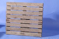 Square wooden floor tile, 12x12 inches, slatted design, aged and faded wood