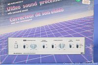 Front view of Archer video sound processor showing controls and labels in English and French on the box.