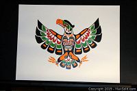 Single print showing colorful stylized Eagle artwork in traditional First Nations style