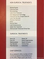 Photo of the treatment options available at The Cooper Clinic showing both non-surgical and surgical treatments eligible for the $100 credit.