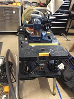 Saw and table full view from front