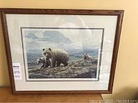Framed print showing overall artwork and oak frame.
