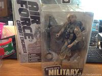 Front view of McFarlane Military Series 4 Air Force Combat Engineer action figure in original sealed packaging.