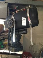 Side view of the optical tube on equatorial fork mount