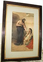 Full view of the framed lithograph showing the entire artwork and frame from the front.