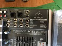 Top view showing main outputs, 2-track USB I/O and 24-bit multi-FX controls