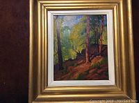 Overall view of framed painting