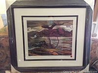 Framed print showing the full view of the artwork titled Bent Pine signed by A. Y. Jackson.