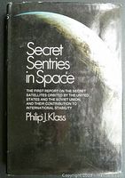 Front cover of the book Secret Sentries in Space showing title, subtitle, author's name, and a space-related image.