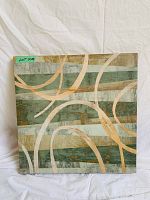 Front view of abstract canvas art showing the design and colors