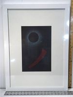Front view of framed print with rulers at right and bottom for scale