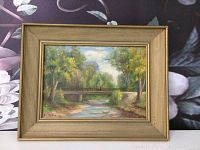 Framed oil painting in original Toronto frame showing full artwork and frame.