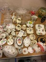 Overview of entire lot on wooden table