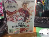 NCAA Basketball 10 PlayStation 3 game in original case with cover art and sticker price.