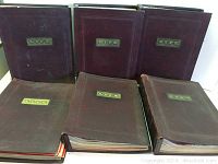 Six hardcover bound LIFE magazine volumes showing dark covers with embossed LIFE logos.