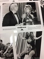 Promotional photos from Naked Gun 33 1/2 showing movie scenes and cast members