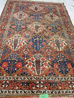 Full view of rug showing entire design and color variation