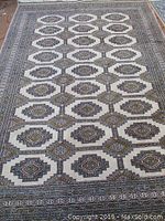 Top-down view of entire rug on floor