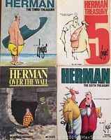 Four Herman cartoon book covers showing different illustrations and titles