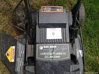Top view showing the Black & Decker label on the motor housing indicating 12 Volt cordless model M3300.