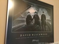 Close-up of the framed poster showing the David Blackwood image and Abbozzo signature