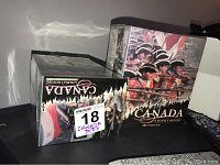 Photo of the box set showing the packaging and size for Canada: A People's History DVD set.