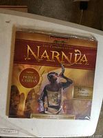 Front cover of the limited edition box set for The Chronicles of Narnia audio dramas showing the knight character blowing a horn and identifying 'Prince Caspian' and the number of CDs and dramas included.