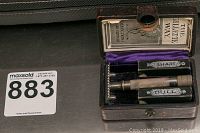 Full lot with closed original box, instructions, razor, and blade boxes inside