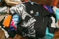 Black Iron Maiden shirt front with Eddie graphic and logo