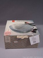 Box of the Nachtmann Allegro lead crystal bowl showing retail packaging with product image and seller lot tag