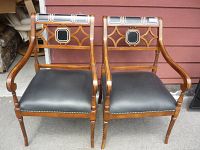 Front view of both arm chairs side by side