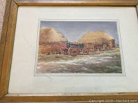Framed watercolor painting showing overall condition