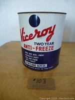 Front view of the Blue Viceroy Anti-Freeze can showing brand and product information.