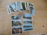 Variety of 1930s-40s east coast Canada postcards showing landscapes, architecture, vintage cars