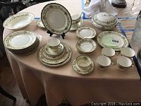 Full set of Aynsley Henley china on table