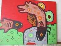 Full frontal view of painting showing entire artwork