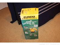 Original boxed Eureka HotShot 350A hand steamer showing front side with product name and images.