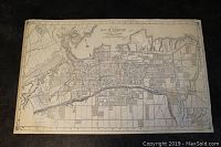 Full view of the large unframed black and white printed map of City of Hamilton, Ontario.