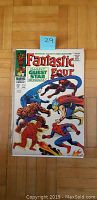 Front cover of Fantastic Four #73 comic book with Spider-Man, Daredevil, Thor crossover artwork.