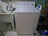 Front view of washer showing overall condition