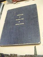 Front cover of large hardcover book titled Fortune March 1941 Aviation Edition, showing textured dark cover with gold embossed lettering.