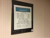 Framed Boardwalk Monopoly title deed art print with metal frame. Frame has some warping and scratches.