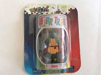 Full front view of Star Trek Mini Mates Gorn figure new in blister pack with Star Trek branded backing card.