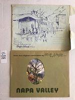 Envelope labeled 'Cecile Johnson Virgin Islands Prints' and envelope for 'Napa Valley' prints with an image of a tree and landscape.