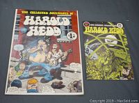 Two vintage Harold Hedd comic books shown side by side on a flat surface to display front covers.