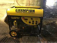 Front view showing brand name and wattage ratings on side housing, control panel with outlets