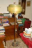 Full height view of lamp in room setting