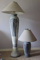 Both lamps side by side showing relative heights and overall design.